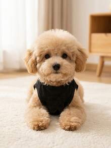 LUCKIE PAL 1pc Rapper Bear Graphic Pet Vest, Physical Flea Repellent, Reduce Shedding, Insulation & Breathable, Suitable For Small & Large Dogs, Indoor & Outdoor - Black - View 7