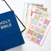 90 Pieces Pink Bible Tabs For Women, Cute Large Print Bible Bookmarks Index Tabs Study Supplies Guide Kit, Small Baptism Christian Gifts For Men Beginner Easy To Read, Gifts For Easter Mother's Day - Haze Morandi - View 8