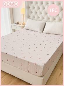 1pc Bohemian Style Wrinkled Texture Mattress Protector Cover, Deep Pocket Design, Soft & Breathable, Fits Various Bed Sizes - Multicolor - View 2