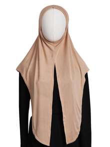 1pc Women's Solid Color Simple Versatile Jersey Instant Hijab, Breathable Elastic Pullover Hijab For Quick And Easy Wear, Spring/Summer, Holiday, Travel Essential - Multicolor - View 14