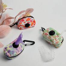 1 hộp đựng túi rác in hình dành cho thú cưng khi đi dạo, túi đựng phân chó thời trang, kẹp giữ túi rác trên dây xích. - Xem 4