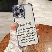 2026Una funda para teléfono - Un elegante diseño cruzado con una frase reconfortante, esta funda a prueba de golpes cuenta con una parte trasera suave y transparente y es compatible con los modelos de  y  del 11 al 17. - Morado - Ver 8