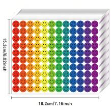 Pacote com 10 adesivos de rostos com estampa de arco-íris, adesivos fofos de bolinhas, etiquetas autoadesivas ideais para scrapbooking, diários, atividades em sala de aula e artesanato. - Multicolorido - Ver 7