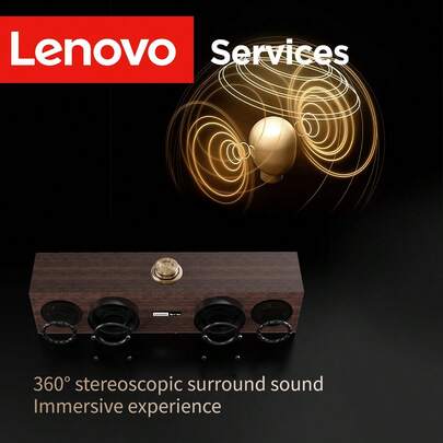  Lenovo C02 Retro Bluetooth Speaker, Dual-Mode Connection Design, Stereo Bass Effect, Desktop Decor Speaker