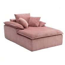 A 46 Cm High, Frameless, Indoor-Style Reclining Sofa. A Particularly Comfortable Reading Sofa With Wide Armrests That Requires No Assembly. - Pink - View 12