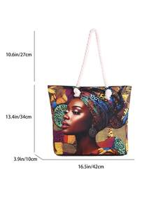 Large Capacity Handbag For Women, New Fashionable Versatile Commuter Shoulder Tote Bag - Multicolor - View 2