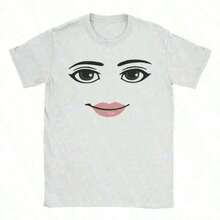 Printed T-Shirt  Plus Size Men's Clothing, High Quality Novelty Robloxs Woman Face Game Meme Graphic T Shirts Men Women Fashion Short Sleeve T-Shirts Unisex Tops ,Y2K,Oversized Shirt Men S-5XL,Summer Tops - màu đen - Xem 7