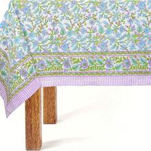 1pc Farmhouse Linen Tablecloth - Spring Floral Design With Pink, Purple, Blue & Green Flowers, Rectangular Fabric For Indoor\/Outdoor Use, Perfect For Kitchen, Dining & Patio, 51x51\/70\/83\/103 Inch, Patio Tablecloth | Springtime Decor | Linen Texture - 彩色 - 查看 13