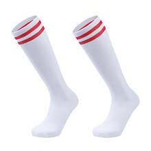 1 par de calcetines de fútbol de caña alta para niños y niñas, calcetines de fútbol cómodos y transpirables, calcetines deportivos que absorben el sudor, calcetines de fútbol gruesos, adecuados para correr, fútbol, baloncesto, rugby de adolescentes, uso profesional en entrenamiento deportivo, adecuados para todas las estaciones. - Multicolor - Ver 7
