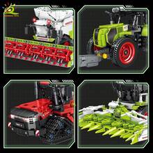 HUIQIBAO-camión de granjero, modelo de bloques de construcción, Tractor, cultivador, cosechadora, vehículo MOC, coche, ciudad de ladrillo, juguete de construcción para niños - NO.06 Sin caja - Ver 6