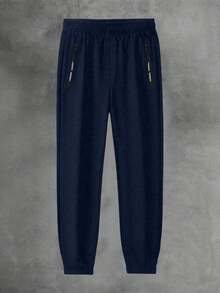 1pc Casual Loose Drawstring Pants For Teenage Boys, Suitable For Spring & Autumn (Actual Size Runs Small, Recommend Ordering One Size Up Based On The Image) - Navy Blue - View 3