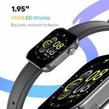 Đồng hồ thông minh ISW-O25, màn hình AMOLED 1.952 inch, viền kim loại gập ba, núm vặn bằng thép không gỉ, khả năng chống nước IP68, pin 300mAh bền bỉ. - màu đen - Xem 6