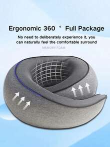 U-Shaped Neck Pillow, Comfortable Memory Foam Travel Pillow, With Breathable Pillowcase, Portable Detachable Outdoor Airplane Travel Pillow Set, Memory Foam Neck Pillow, Snail Neck Pillow, Travel Pillow, Neck Pillow, 360° Travel Neck Pillow, Machine Washable, Suitable For Airplanes, Offices, Cars, And Home Leisure. - 彩色 - 查看 8