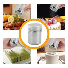 1pc Stainless Steel Fine Mesh Powdered Sugar Sifter, Suitable For Dusting Cocoa Powder, Cinnamon Powder, Coffee Powder - Easy To Clean Metal Spice Shaker For Home, Restaurant, Cafe And More - Silver - View 5