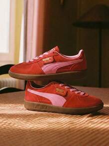 Palermo WNS Women Sneakers Sweat Absorption Breathable Warmth Versatile Logo Solid Good Elasticity Easy To Wash Quick Dry Sports Outdoor Running Daily School Red 397643-72 - red - View 1