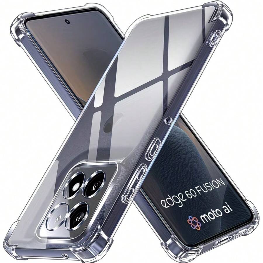 Para Moto Edge/G/G67/G77/G86 Power/G86/G57 Power/G67 Power/Edge 70/G (2026)/G Play 2026/Série Capa de Telefone Transparente com Airbag nos Quatro Cantos à Prova de Choque, TPU Macio de Alta Transparência Anti-Amarelamento Cobertura Completa Proteção da Lente, Sensação de Mão Nua Leve Universal à Prova de Choque de Grau Militar Anti-Impacto, Posição Precisa do Furo à Prova de Poeira Sem Interferência do Protetor de Tela, Essencial para Estudantes, Trabalhadores de Escritório, Entusiastas ao Ar Livre - Transparente - Visão 1