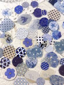 50pcs/Pack Creative Polka Dot Asymmetrical Round Stickers, Scrapbooking DIY Decoration Scrapbook Supplies - Scattered Dots - View 7