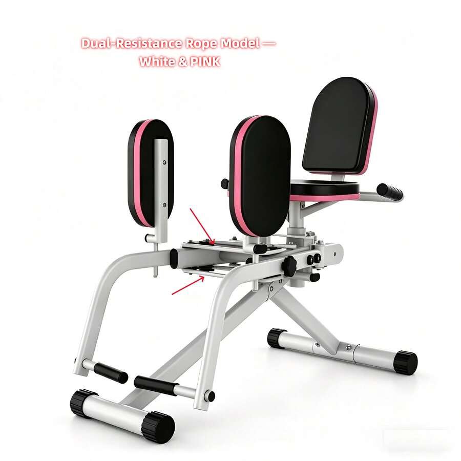 Hip Abductor/Adductor Machine For Home Gym, Free Bonus Resistance Band Included, Hip Trainer, Adjustable Glute Machine, Inner Thigh Exercise Equipment, Buttocks Lifting & Shaping Glute Training Machine (Suitable For Women/Sedentary People/Office Workers/Postpartum Recovery) - 黑色 - 查看 1