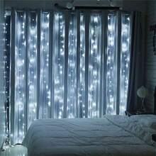 1pc Indoor Decorative Background LED String Lights, 3 Meters/6m Battery Powered, Suitable For Wall Backdrop, Curtain, Drape Ambiance Decor - Battery Box Curtain Light - View 6