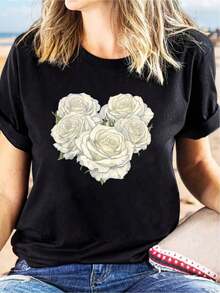 deyin Women T-Shirts - Black - View 1