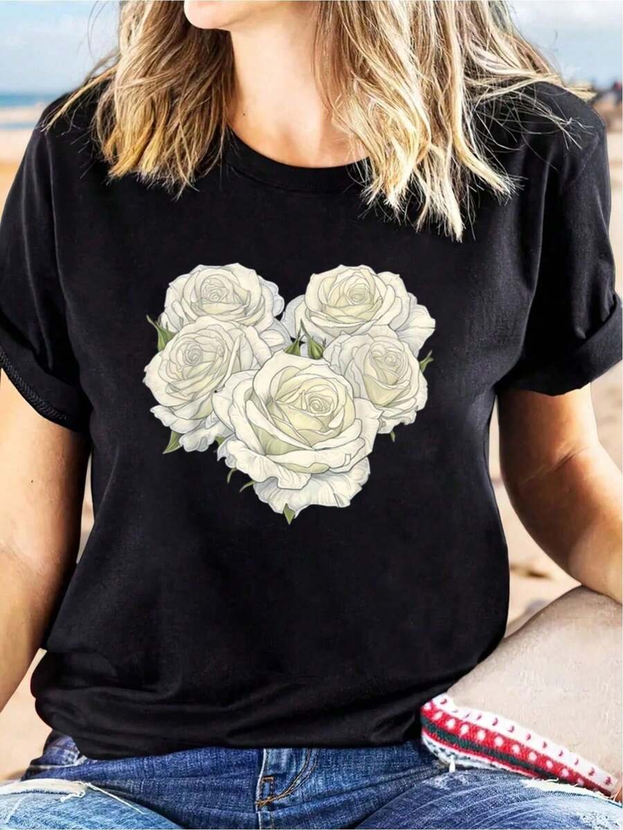 deyin Women T-Shirts - Black - View 1