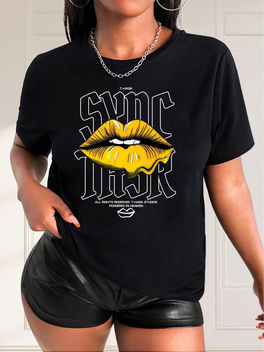 deyin Women T-Shirts - Black - View 1