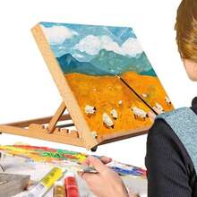 Adjustable Wooden Artist Workstation A3 Drawing Board Easel Art Craft Table Desk - A - View 2