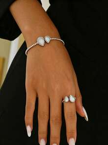 Vòng tay vàng 18K hình giọt nước thanh lịch, trang sức thời trang dành cho nữ, thích hợp cho các buổi dạ hội và tiệc tùng, quà tặng cho bạn gái. - Nhiều màu - Xem 5