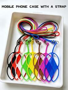 9pcs Multi-Color Silicone Phone Lanyard, Anti-Lost Phone Strap, Universal Neck Strap For Outdoor Travel And Daily Use - Multicolor - View 6