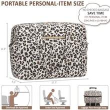 Bolsas de viaje de viaje bolsas de fin de semana para mujeres y hombres bolsa de lona para gimnasio artículos personales bolsa de viaje para llevar durante la noche Leopardo L - Leopardo - Ver 3