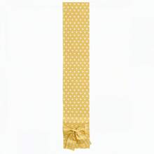 Heart Table Runner With Bow Creative Valentine's Day Table Cover For Wedding Engagement Anniversary - Yellow - View 2