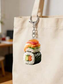 2D Realistic Sushi Acrylic Design Keychain, Wallet And Handbag Decoration, Suitable For Sushi Lovers. Durable And Lightweight, Applicable For Car Keychain, Phone Keychain, Backpack And Wallet Keychain Decoration - Can Be Used As Birthday Gift, Sushi Lover Keychain Car Key Pendant - A - View 6