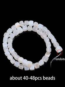 1 Untai Manik-manik Batu Kristal Alami Sugaragate 8x8mm Pola Naga Persegi untuk Pembuatan Perhiasan DIY Gelang Kalung Aksesoris - MultiWarna - View 15