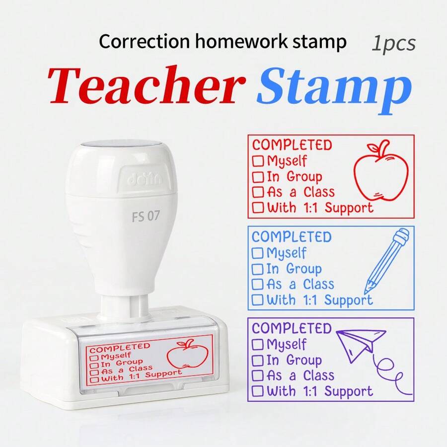 Con dấu lớp học, con dấu chấm điểm giáo viên, con dấu tự động, con dấu theo dõi hành vi, con dấu đánh giá, đồ dùng lớp học, văn phòng phẩm trường học, thiết kế vui nhộn - Mảnh duy nhất - Xem 1