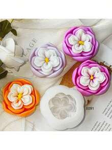 Nouveau moule en silicone pour bougie en forme de fleur à 5 pétales, savon fait main DIY, bougie d'aromathérapie, diffuseur de pierre de fleur 3D, décoration multifonctionnelle - fleurs - Voir 5