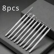 A Use Ceramic Tools To Trim 8 Aluminum Rods, Trimming Knives, Sculpting Tools, Scrapers, Clay Sculpting Tools, Precision Sculpting Tools, And Clay Modeling Tools - 8 Aluminum Tools - View 2