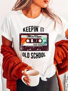 deyin Dam-T-shirts - Vitt - Visa 1