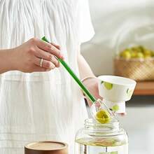 Glass Spoon, Long Handle Glass Soup Ladle, Transparent Serving Spoon With Colored Handle, Heat-Resistant Kitchen Utensil, Suitable For Broth, Ramen, Juice - View 4