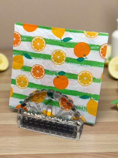 Popular Choice-20/40pcs Fresh Style Lemon And Tangerine Fruit Printed Party Paper Napkins,13inch,2-Ply,Well Print,Suitable For Summer Outdoor Party Deco,Wedding&Birthday,Fruit Themed Table Party Supplies