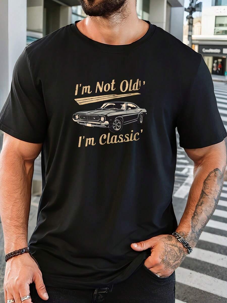 Men's Vintage Muscle Graphic Summer Casual Short Sleeve Shirt