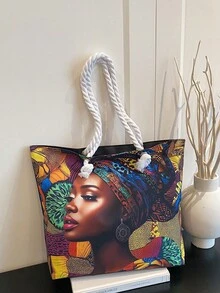 Large Capacity Handbag For Women, New Fashionable Versatile Commuter Shoulder Tote Bag - Multicolor - View 5