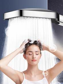 Đầu vòi sen vuông 3 chế độ: Đầu vòi sen cầm tay 3 chức năng, đầu vòi sen tắm, đầu vòi sen phun mạnh bằng nhựa ABS, điều chỉnh bằng nút bấm, phù hợp với hầu hết mọi người sử dụng. - Nhiều màu - Xem 4