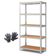 Crystals 5 Tier Heavy Duty Garage Storage Shelving Unit 150 X 70 X 30cm Metal Rack - 銀色 - 查看 11