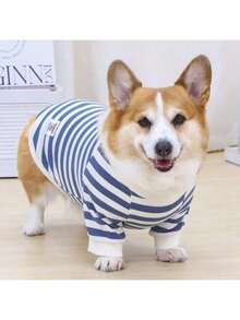 Summer New Pet Dog & Cat Clothes, Thin Vest For Medium & Small Dogs, Plus Size For Pomeranian, Shiba Inu, Corgi - Blue - View 14