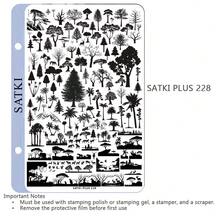 Nail Art Stamping Plate, Chinese Style Floral Patterns, Texture Designs For Dark Aesthetic Nails, Transparent Stamping Silicone Stamp Tool - Multicolor - View 10