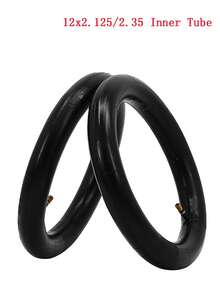 2 ruột săm xe đạp dày dặn bằng cao su butyl kích thước 12x2.125/2.35 inch, có van góc, thích hợp thay thế cho xe điện, xe đạp và các phương tiện di chuyển khác. - 12 x 2,125 / 2,35 - Xem 1