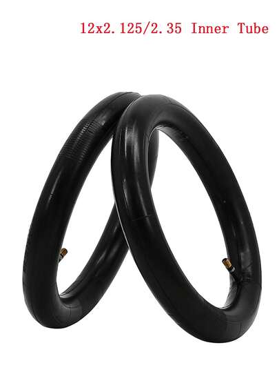 2 ruột săm xe đạp dày dặn bằng cao su butyl kích thước 12x2.125/2.35 inch, có van góc, thích hợp thay thế cho xe điện, xe đạp và các phương tiện di chuyển khác.