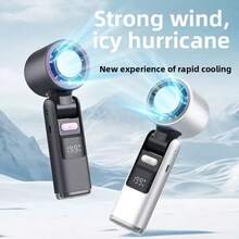 199-Speed Ice Cooling High-Speed USB Mini Fan, Rechargeable, Portable, Student, High-Speed Fan - Multicolor - View 7