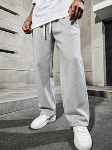 Driftmere Men's Straight Leg Sport Casual Portable Drawstring Multi-Pocket Long Pants - Light Grey - View 3