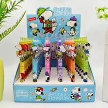 6 chiếc bút bi nhựa Snoopy phổ biến, đầu bút không rung, đường kính 0.5mm, hình ngôi sao, dành cho học sinh. - Nhiều màu - Xem 4